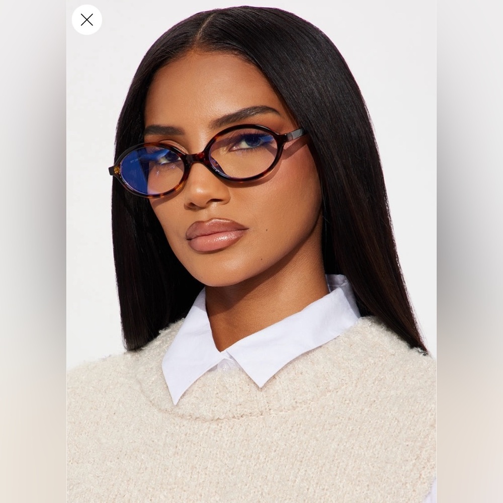 FASHION NOVA Tortoise Shell Women's Round Blue Light Glasses OS - Picture 4 of 7